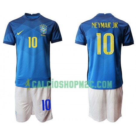 Brasile Neymar JR 10 Bambino Maglia Trasferta 2020 Manica Corta (+ Pantaloncini)